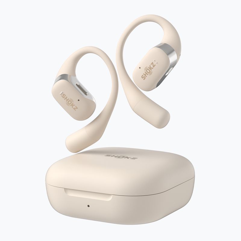 Słuchawki bezprzewodowe Shokz OpenFit beige 2