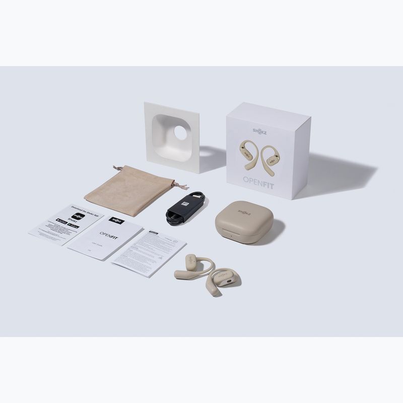 Słuchawki bezprzewodowe Shokz OpenFit beige 14