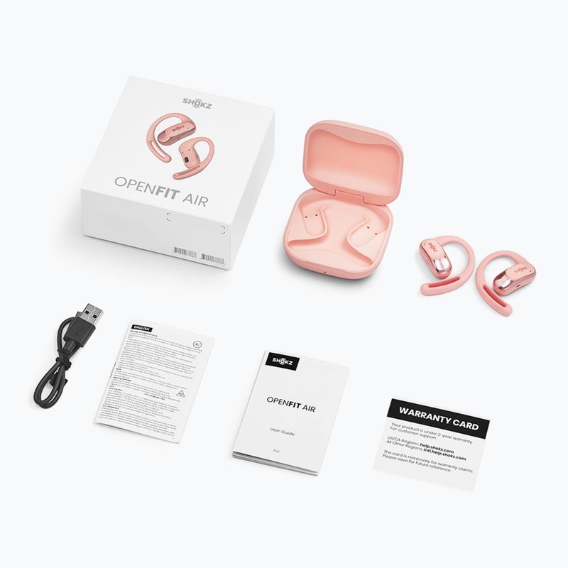 Słuchawki bezprzewodowe Shokz OpenFit Air pink 10