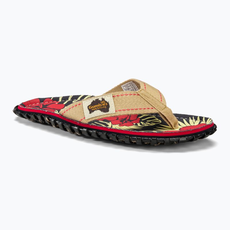 Japonki Gumbies Islander denim hibiscus