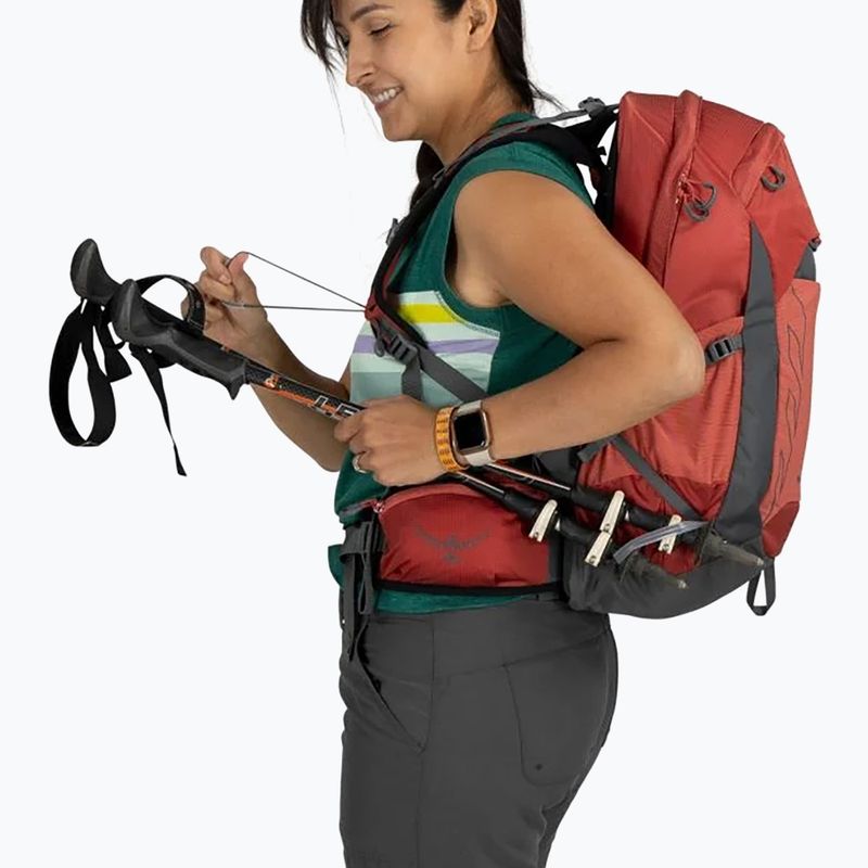 Plecak turystyczny damski Osprey Tempest 22 l red pampas/coal grey 6