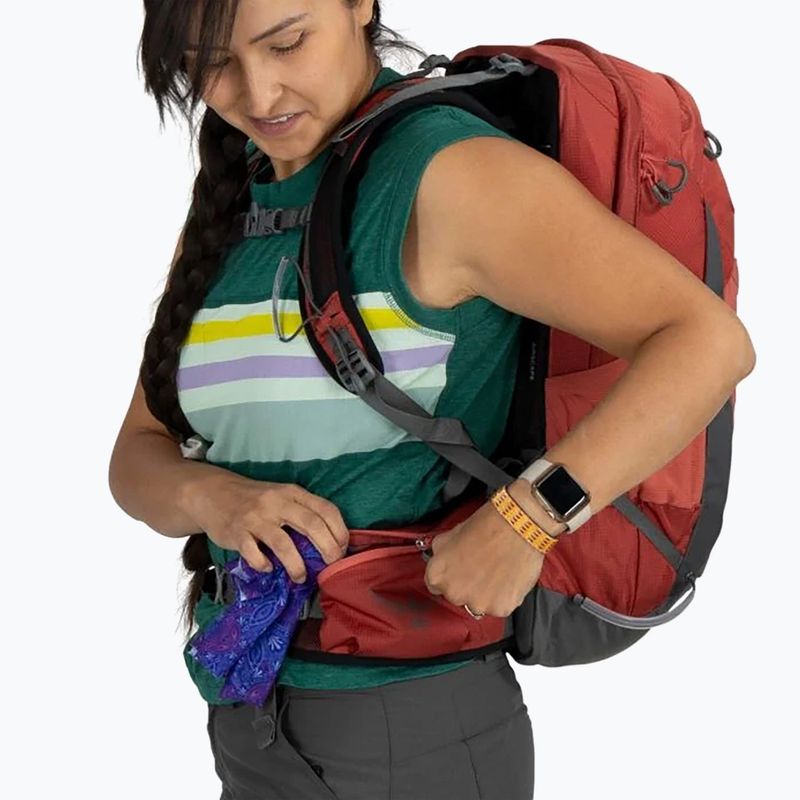 Plecak turystyczny damski Osprey Tempest 22 l red pampas/coal grey 7