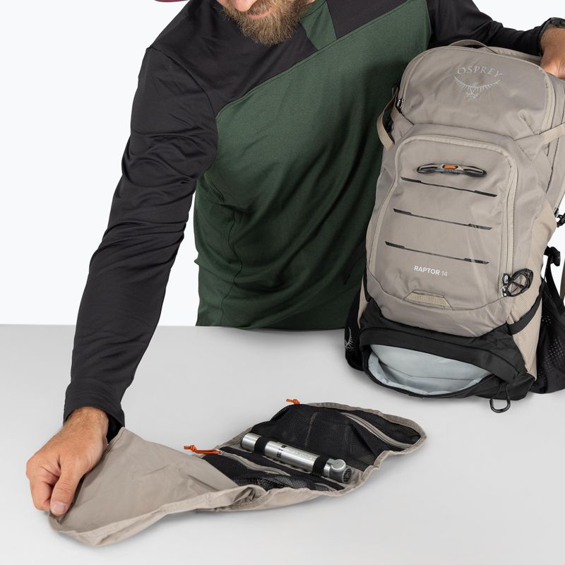 Plecak rowerowy Osprey Raptor 14 + bukłak 2.5 l pediment grey 10