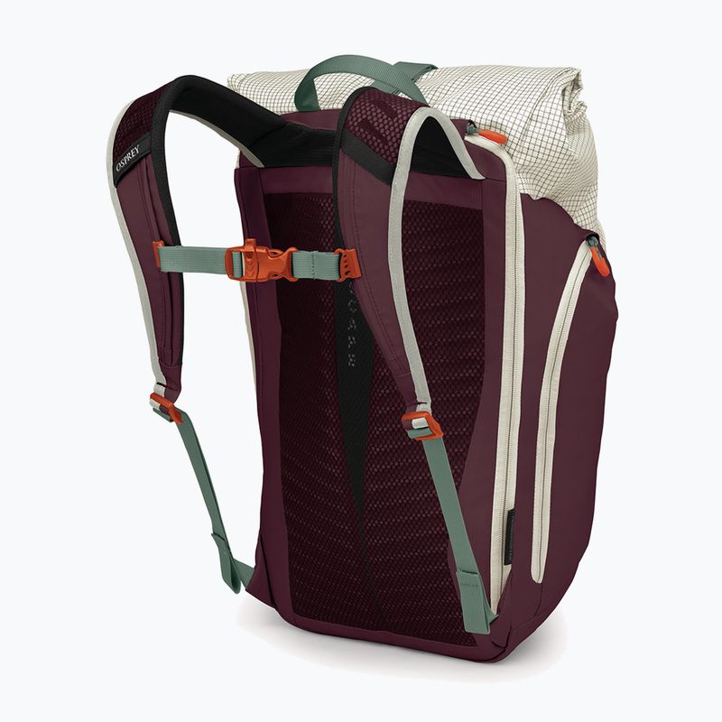 Plecak miejski Osprey Transporter Roll Top 30 l mystery white/moody burgundy 3