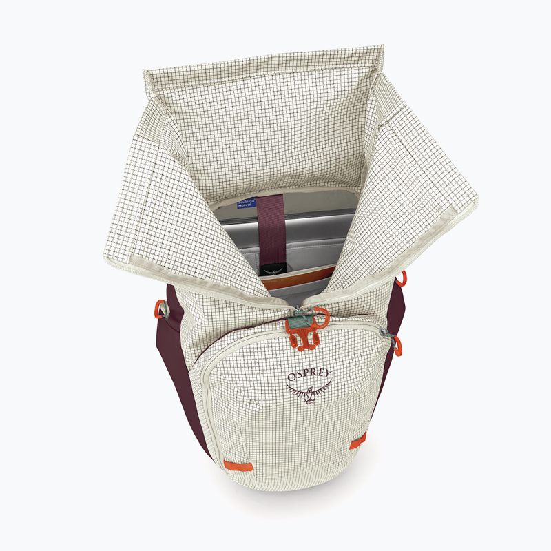 Plecak miejski Osprey Transporter Roll Top 30 l mystery white/moody burgundy 4