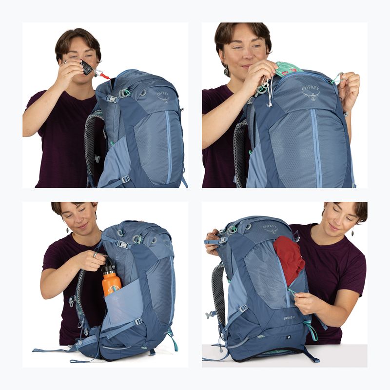 Plecak turystyczny damski Osprey Sirrus 24 l sevres blue 13