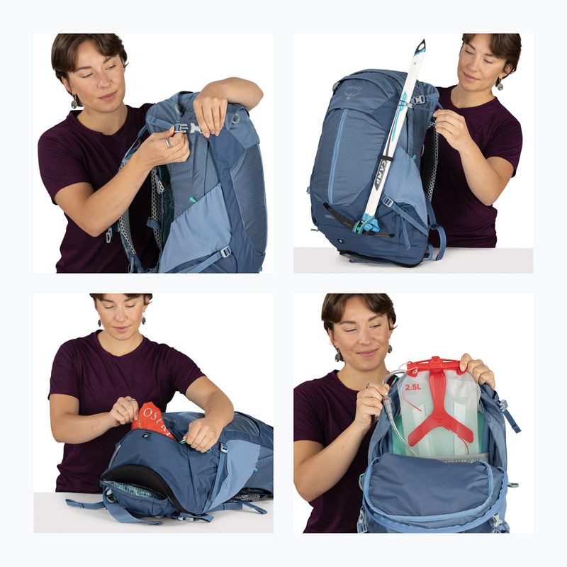 Plecak turystyczny damski Osprey Sirrus 24 l sevres blue 14