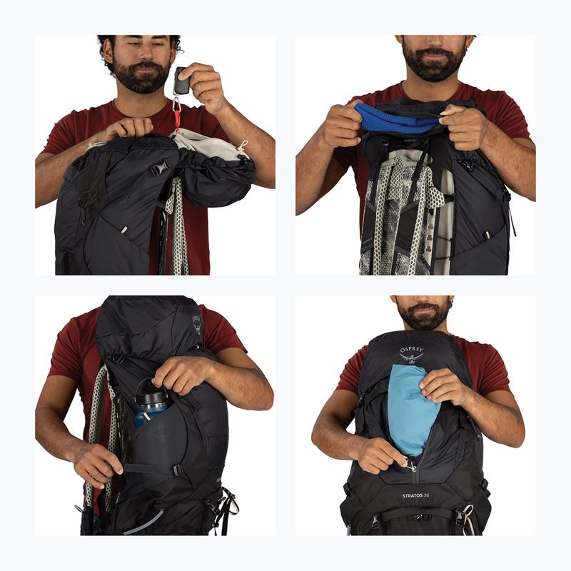 Plecak turystyczny męski Osprey Stratos 36 l raven black 14