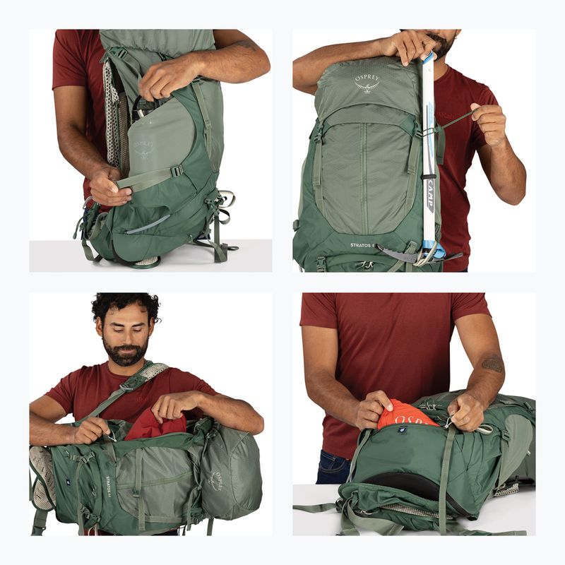Plecak turystyczny męski Osprey Stratos 44 l pine leaf 15