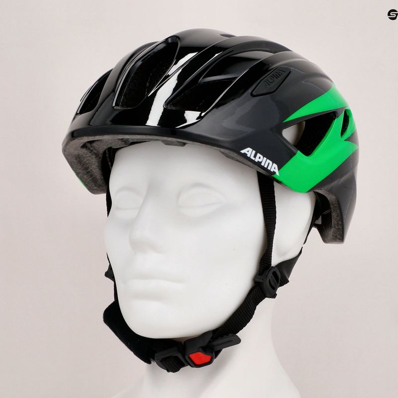 Kask rowerowy dziecięcy Alpina Pico black/ green gloss 9