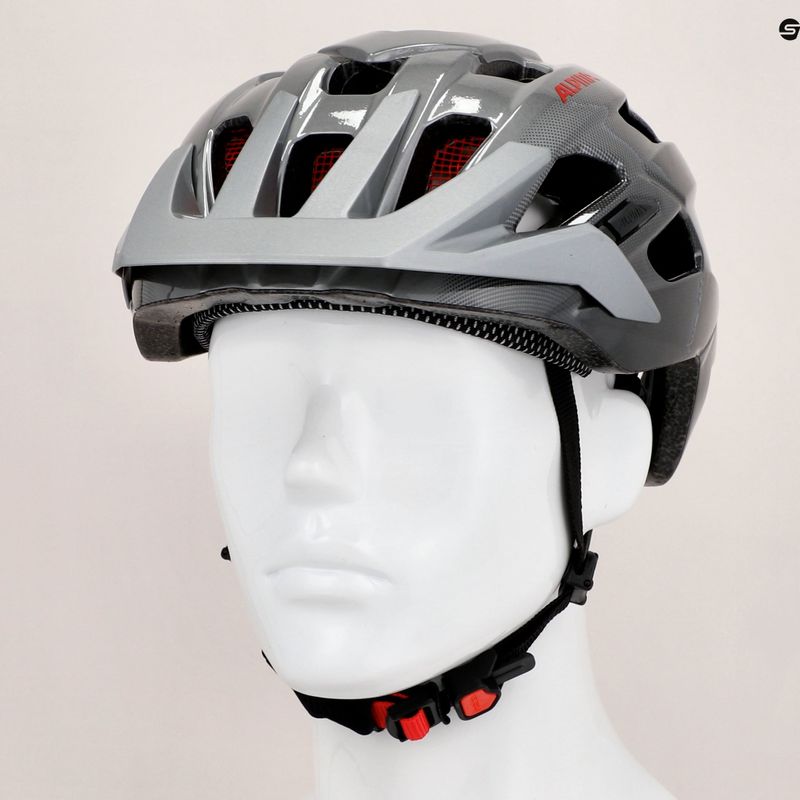 Kask rowerowy Alpina Anzana darksilver/black/red gloss 10