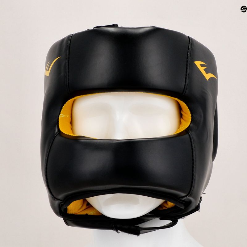 Kask bokserski męski Everlast Elite Lea Headgear czarny 6