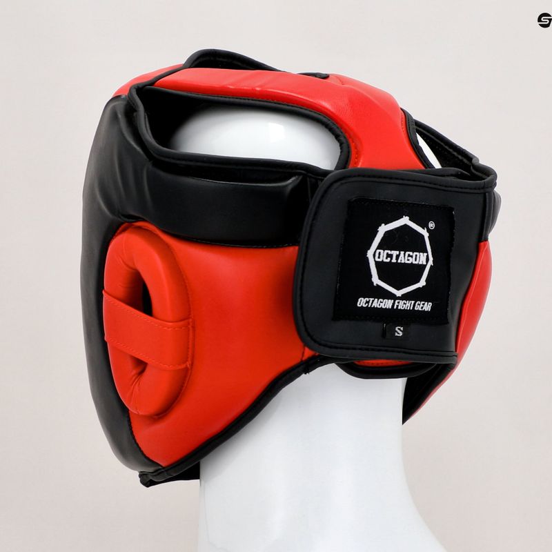 Kask bokserski męski Octagon Plain red 5