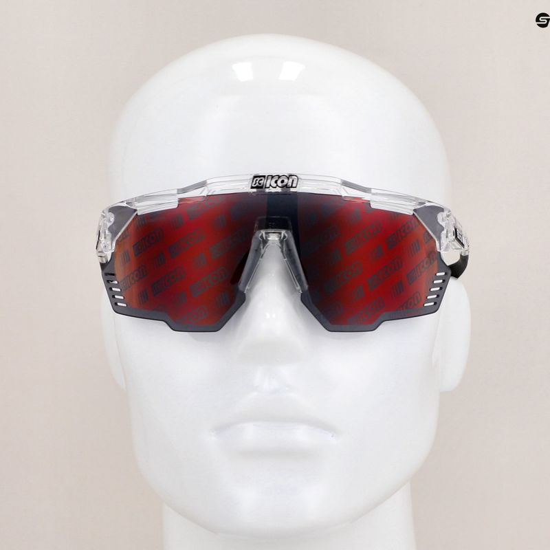 Okulary przeciwsłoneczne SCICON Aeroshade Kunken crystal gloss/scnpp monogram multimirror red 9