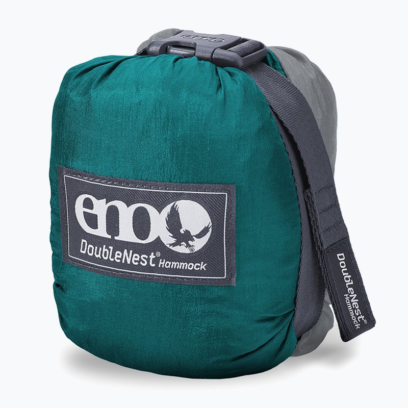 Hamak turystyczny ENO DoubleNest seafoam/grey 4