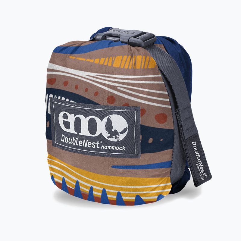 Hamak turystyczny ENO DoubleNest Print tundra/navy 3