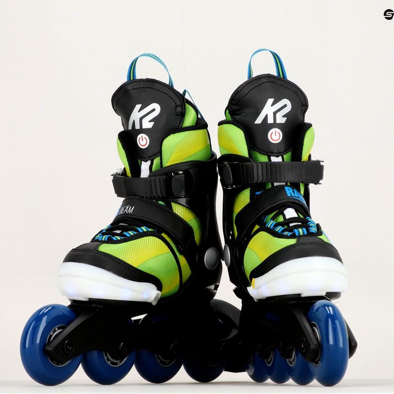 Rolki dziecięce K2 Raider Beam green/blue 15