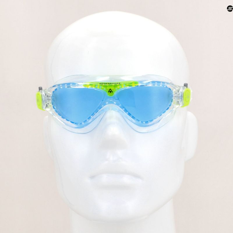 Maska do pływania dziecięca Aquasphere Vista transparent/bright green/blue 11
