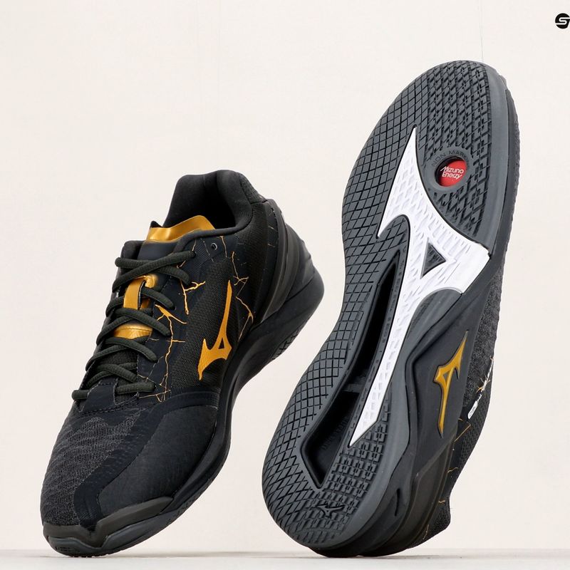 Buty do piłki ręcznej Mizuno Wave Stealth Neo black oyster/mp gold/irongat 12