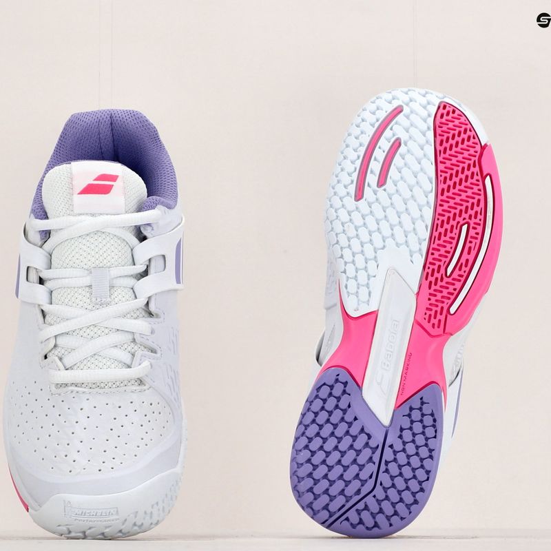 Buty do tenisa dziecięce Babolat Propulse All Court white/lavender 32S23884 17