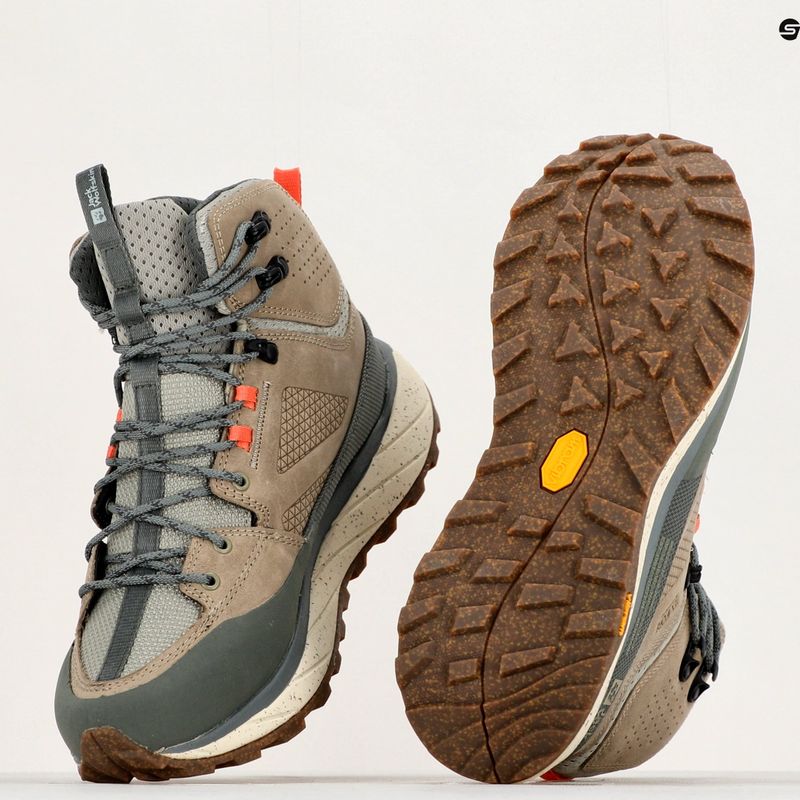 Buty trekkingowe damskie Jack Wolfskin Terraquest Texapore Mid misty green 12