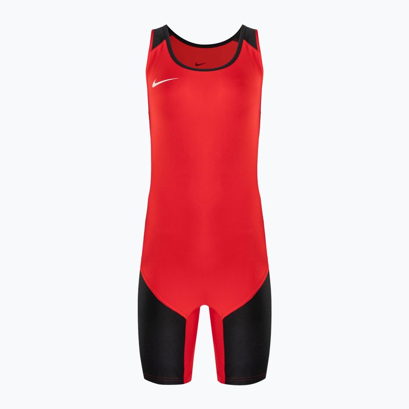 Trykot zapaśniczy męski Nike Weightlifting Singlet scarlet/black