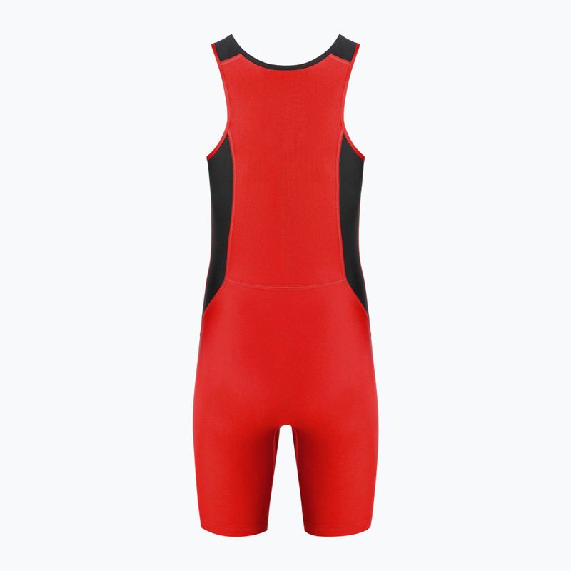 Trykot zapaśniczy męski Nike Weightlifting Singlet scarlet/black 2