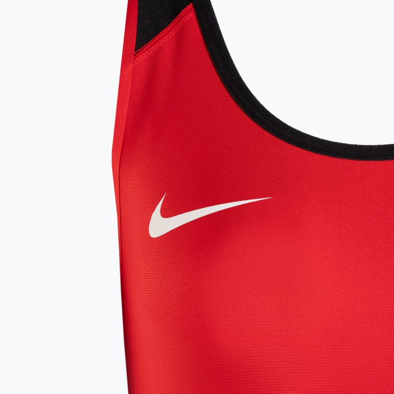 Trykot zapaśniczy damski Nike Weightlifting Singlet scarlet/black 3