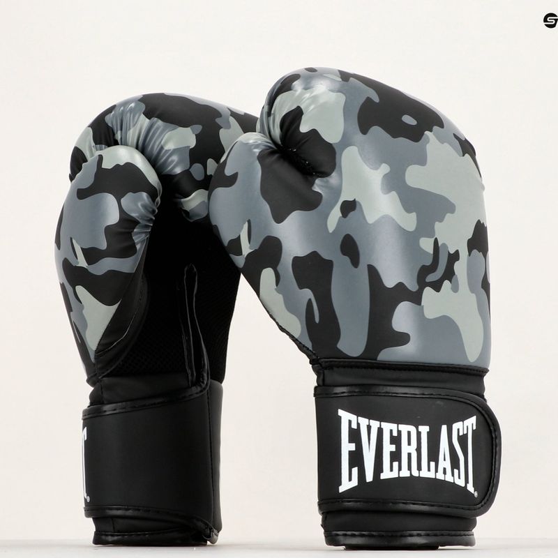 Rękawice bokserskie Everlast Spark szare EV2150 GRY CAMO 9