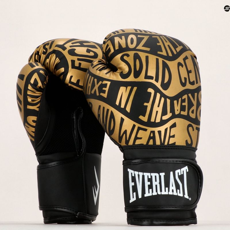 Rękawice bokserskie Everlast Spark czarno-złote EV2150 BLK/GLD 9