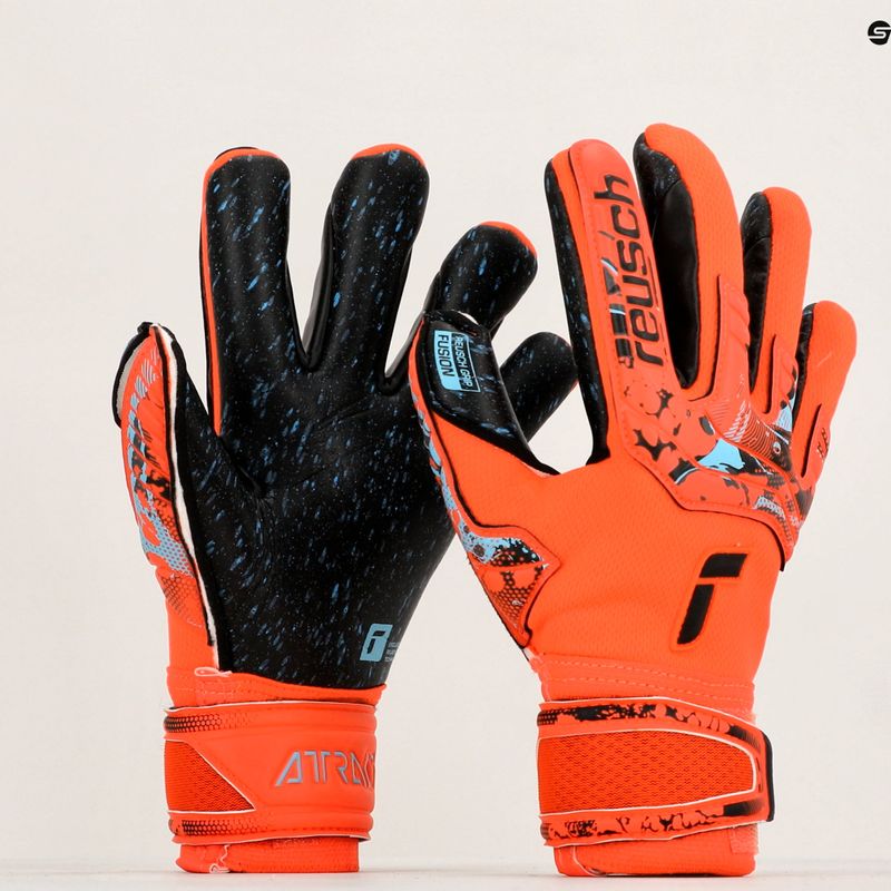 Rękawice bramkarskie dziecięce Reusch Attrakt Fusion Finger Support Guardian bright red/future blue 8