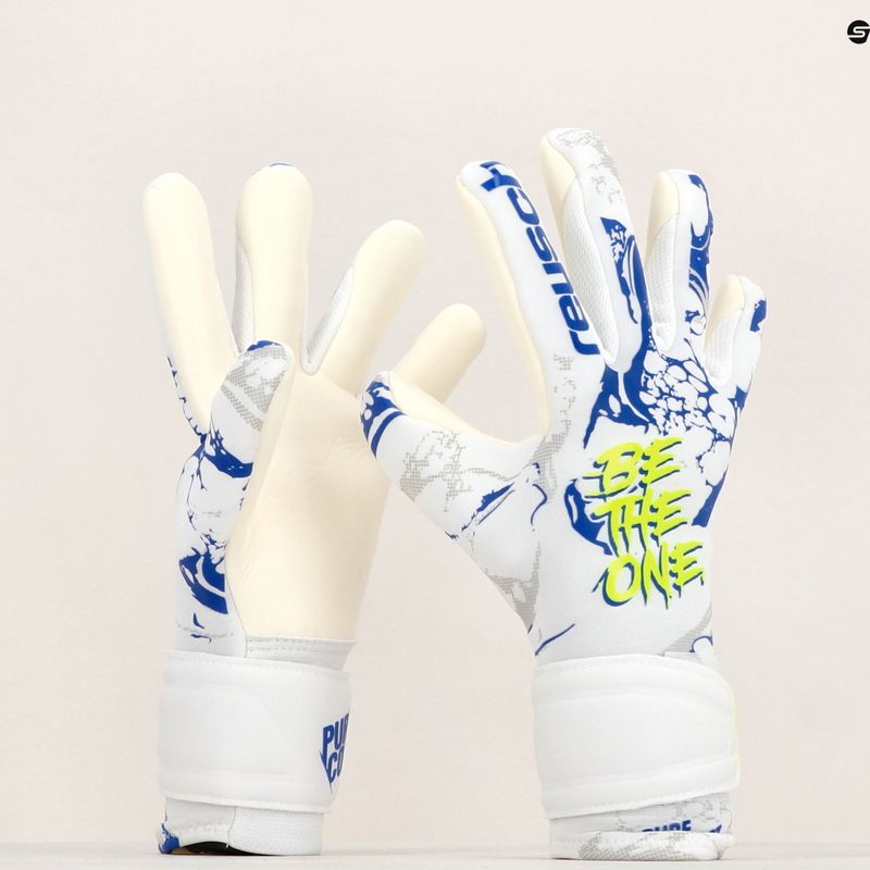 Rękawice bramkarskie Reusch Pure Contact Silver white/deep blue 10