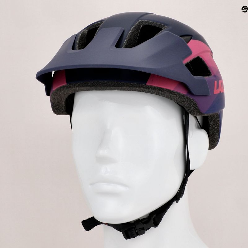 Kask rowerowy Lazer Chiru matte blue/pink 9