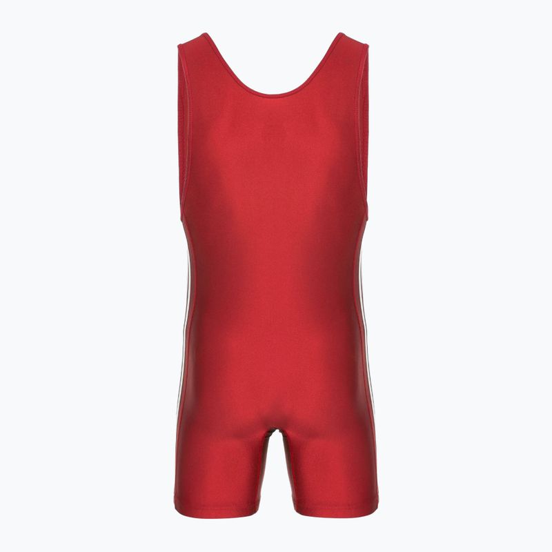 Kombinezon męski adidas 3 Stripe Singlet red/white 2