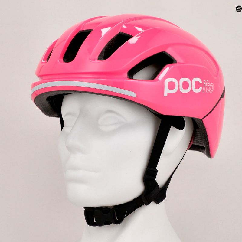 Kask rowerowy dziecięcy POC POCito Omne MIPS fluorescent pink 9