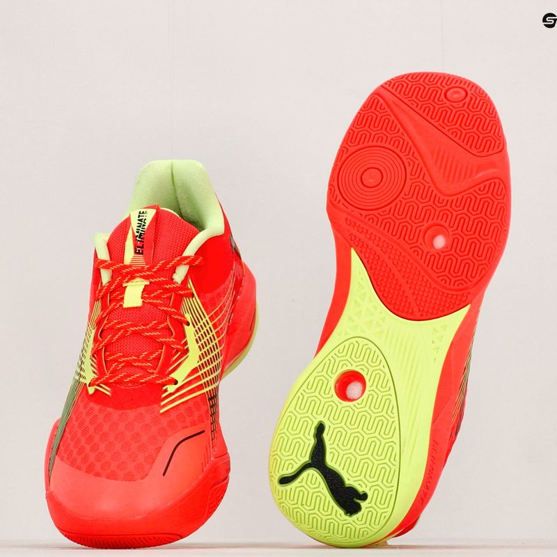 Buty do piłki ręcznej męskie PUMA Eliminate Power Nitro II red blast/fast yellow/puma black 17