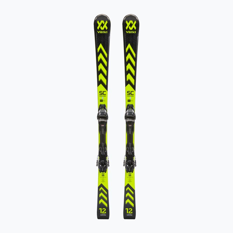 Narty zjazdowe Völkl Racetiger SC Black + wiązania vMotion 10 GW black/yellow
