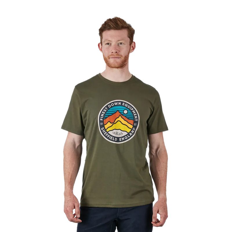 Koszulka męska Rab Stance 3 Peaks army
