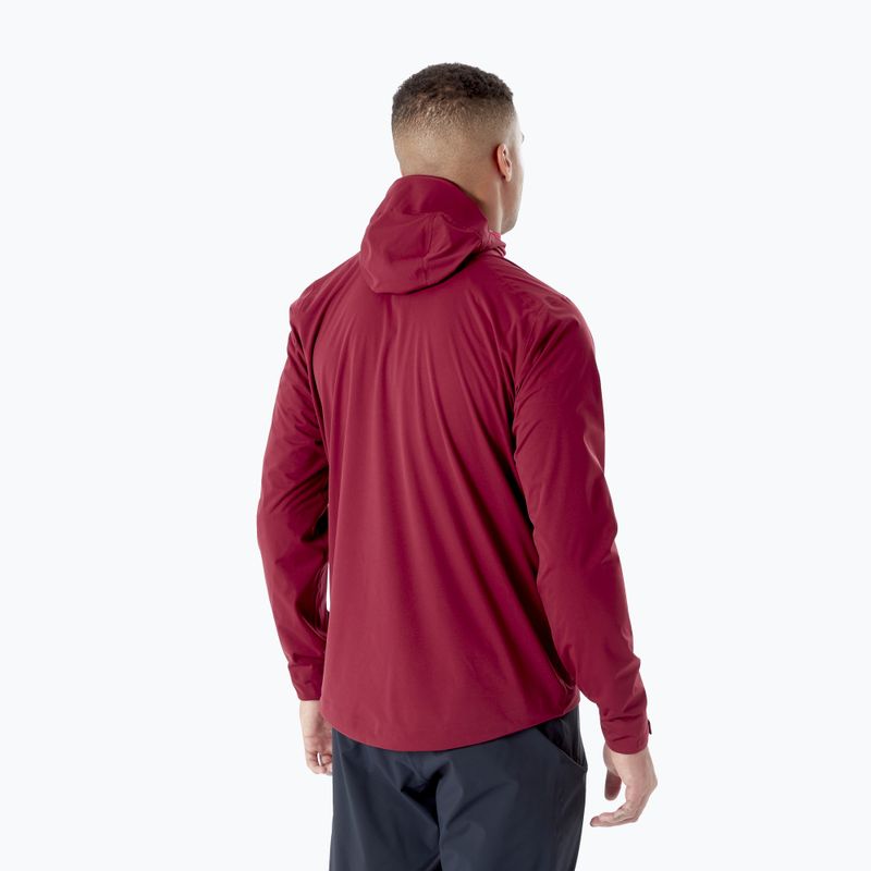 Kurtka przeciwdeszczowa męska Rab Kinetic 2.0 oxblood red 2