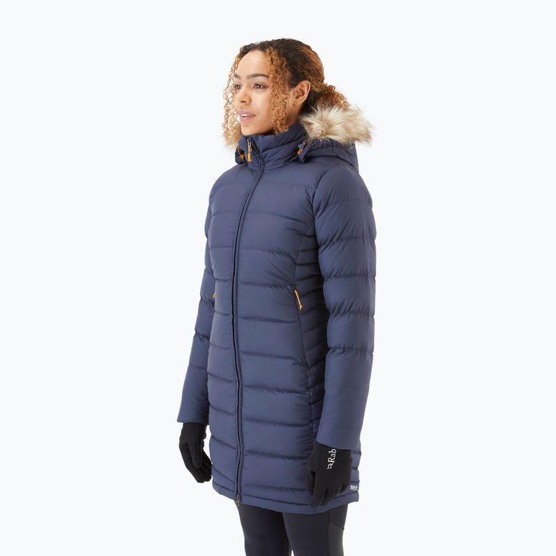 Kurtka puchowa damska Rab Deep Cover Parka deep denim 2