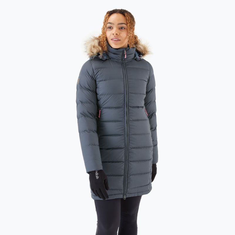 Płaszcz puchowy damski Rab Deep Cover Parka steel