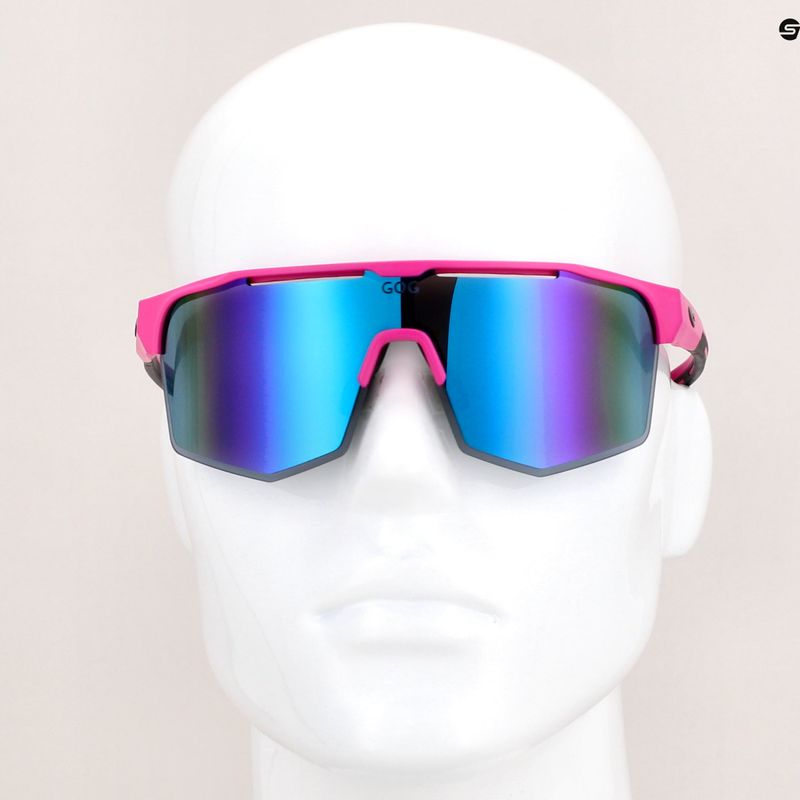 Okulary przeciwsłoneczne GOG Athena matt neon pink/black/polychromatic white-blue 9