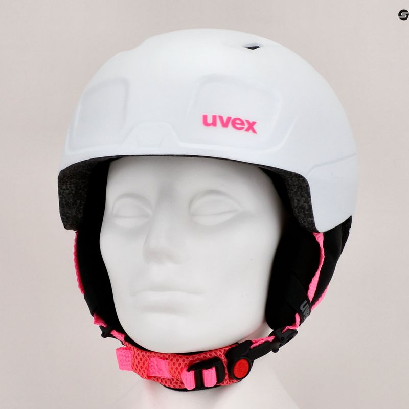 Kask narciarski dziecięcy UVEX Heyya Pro Jr white pink matt 9