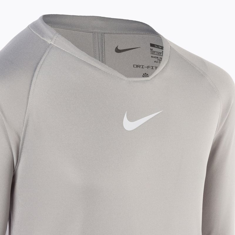 Longsleeve termoaktywny dziecięcy Nike Dri-FIT Park First Layer pewter grey/white 3