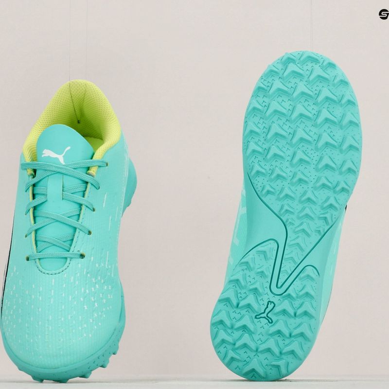 Buty piłkarskie dziecięce PUMA Ultra Play TT electric peppermint/puma white/fast yellow 17