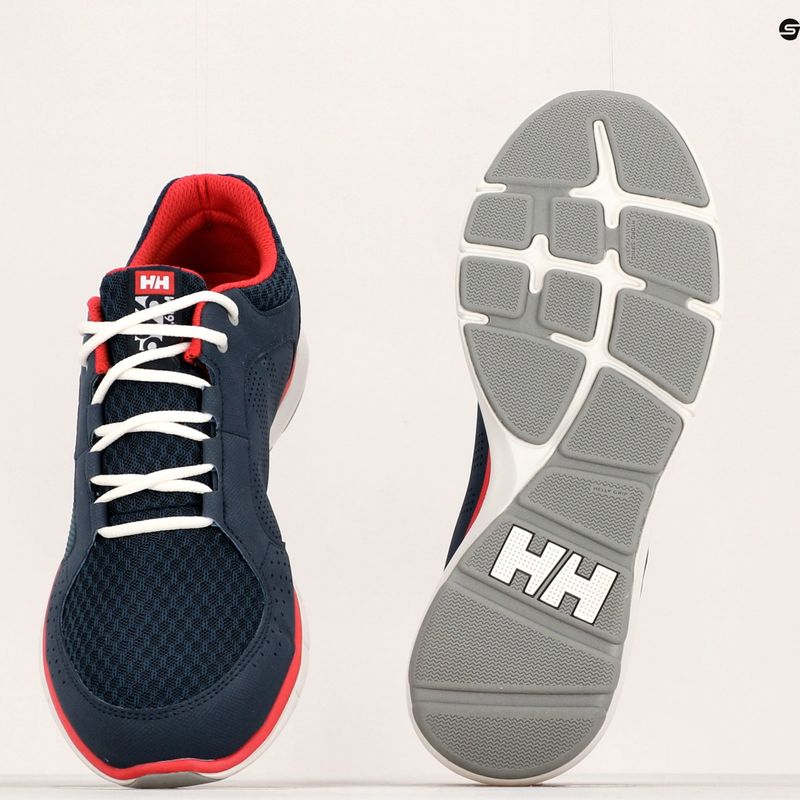 Buty żeglarskie męskie Helly Hansen Ahiga V4 Hydropower navy/flag red/off white 18