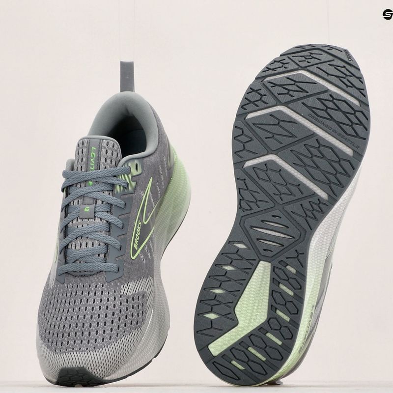 Buty do biegania męskie Brooks Levitate 6 primer grey/neon green 17