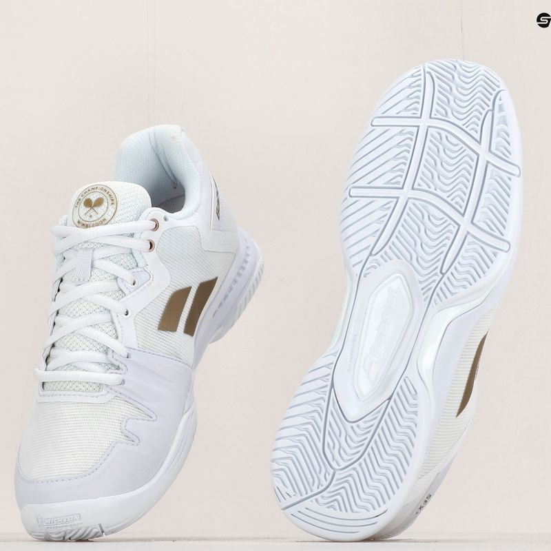 Buty do tenisa damskie Babolat SFX3 AC Wimbledon white/gold 17