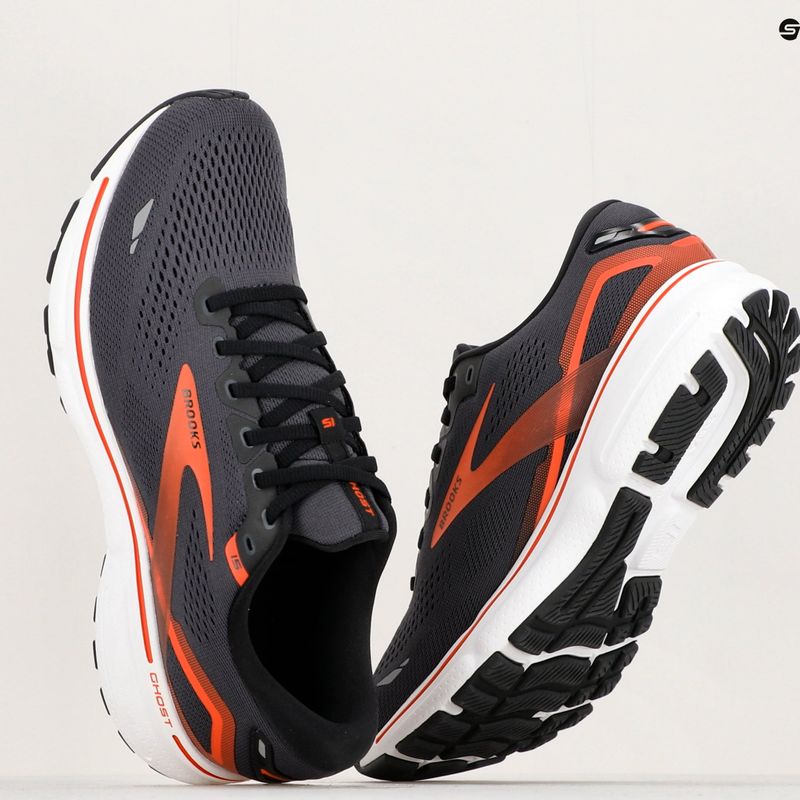 Buty do biegania męskie Brooks Ghost 15 ebony/black/spicy orange 17