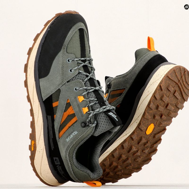 Buty trekkingowe męskie Jack Wolfskin Terraquest Texapore Low gecko green 11